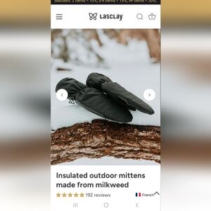 LASCLAY Milkweed Insultated ,waterproof Gloves. NWOT. Small